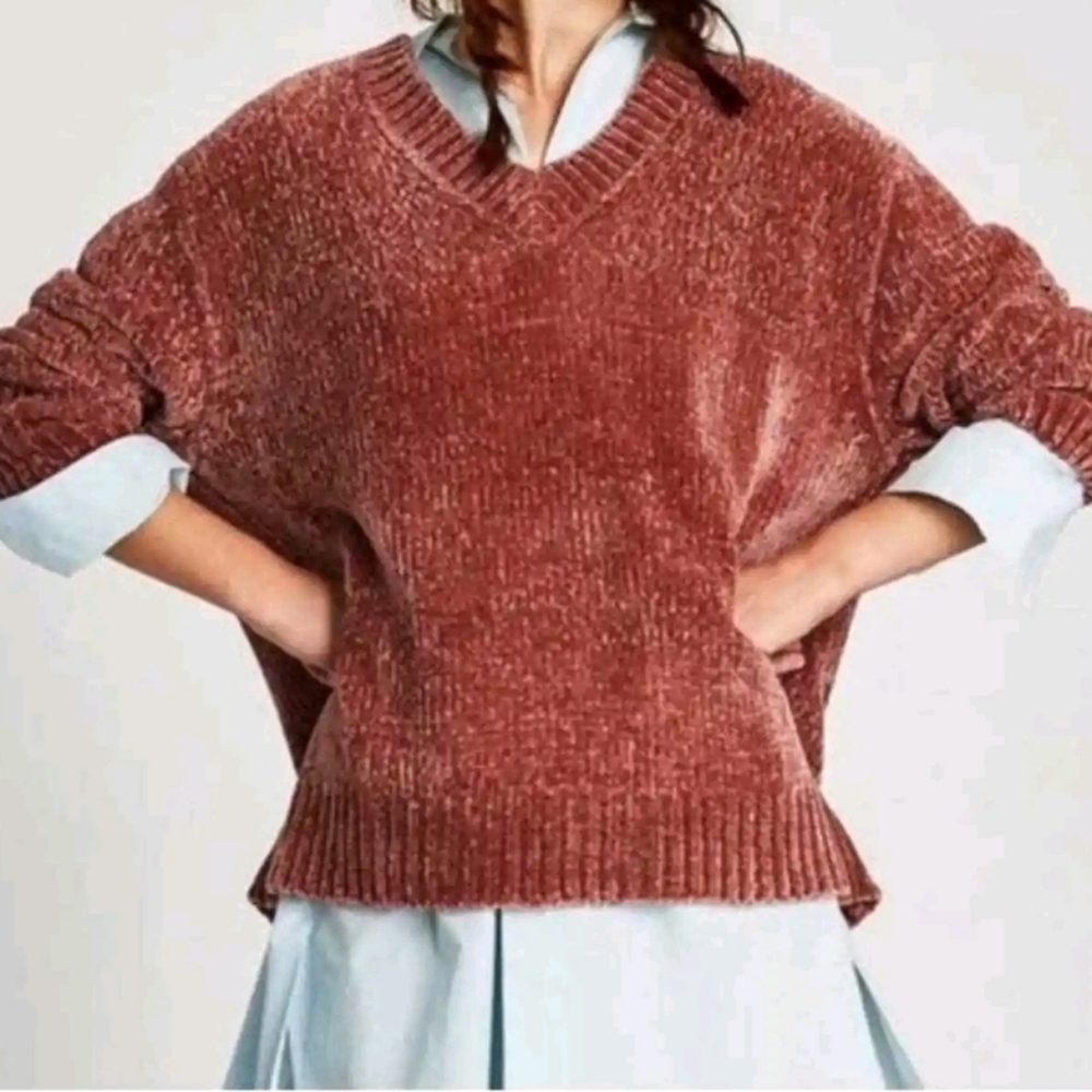 Zara Chenille Oversize Sweater women's M